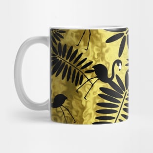 Tropical Black Flamingos Mug